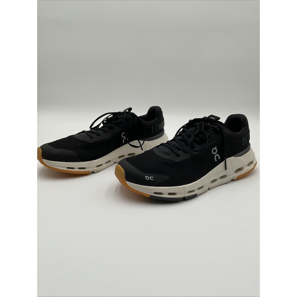 OnCloudnova Form 2 Black Ivory Men's Size 10 Athletic Running Sneakers Shoes